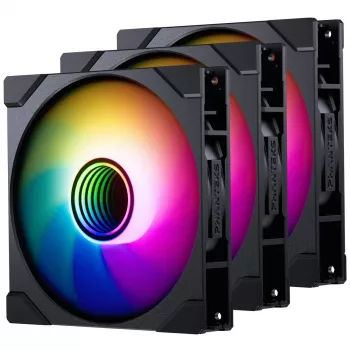 Korpuseventilaatorid PHANTEKS M25G2-140 D-RGB Reverse Blade 140mm 3-pakk Must