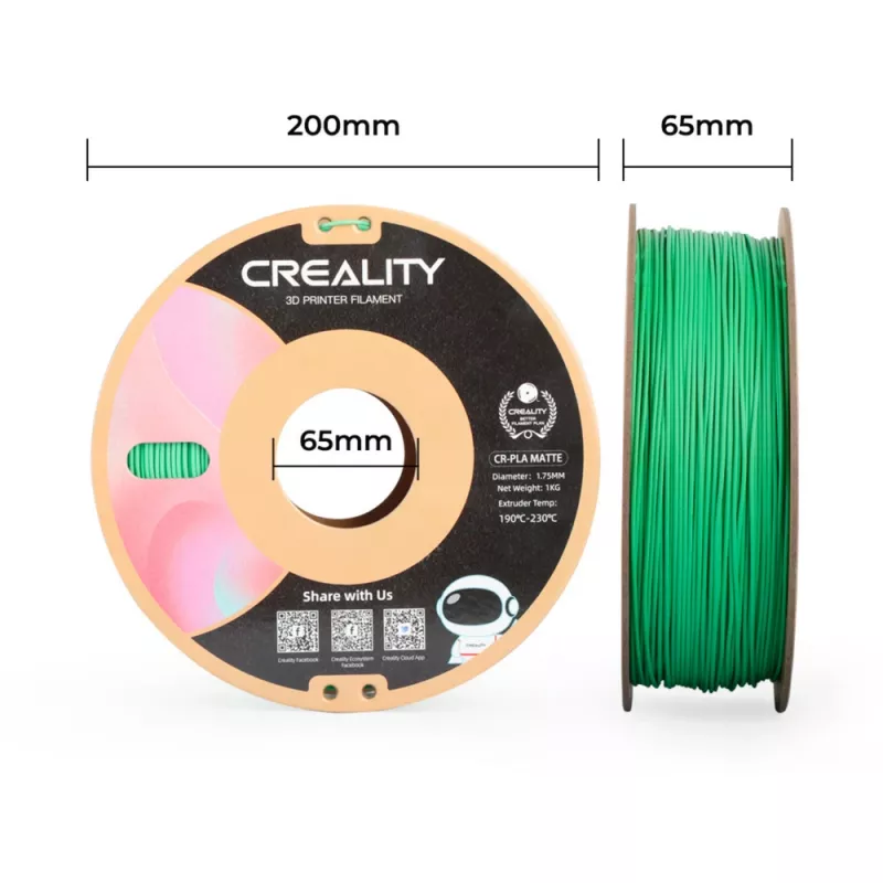 3D-printimismaterjal Creality 3301010301 polüpiimhape PLA roheline 1 kg 1,75 mm