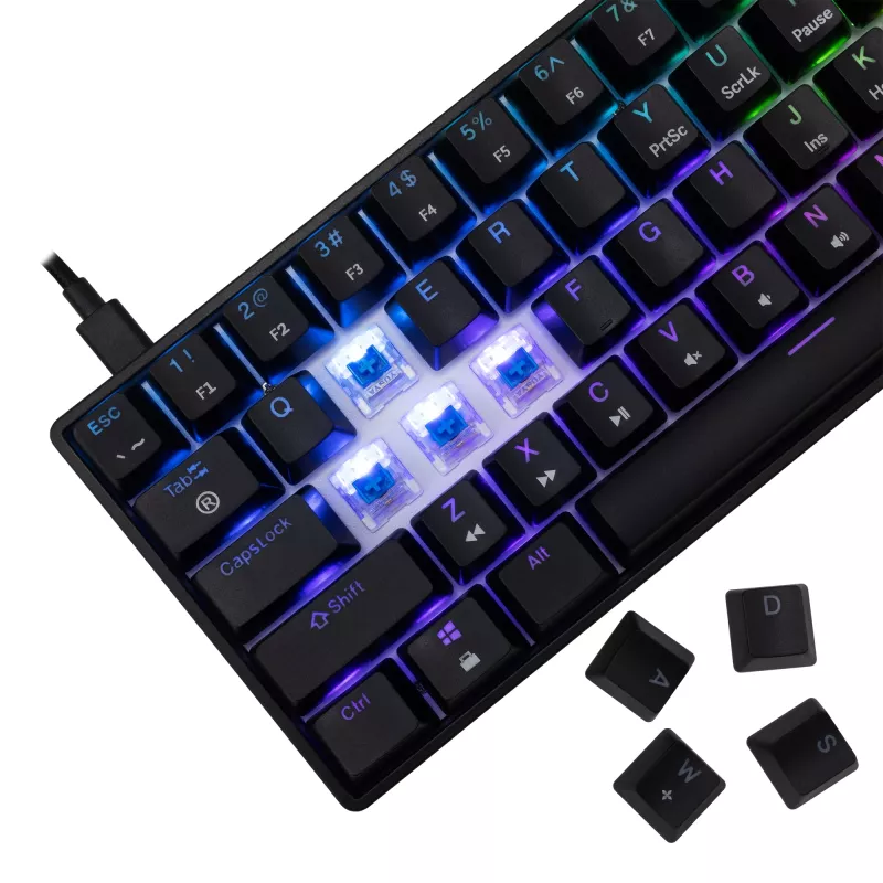 Mehaaniline klaviatuur White Shark Shinobi-2 Blue Switch Must US layout