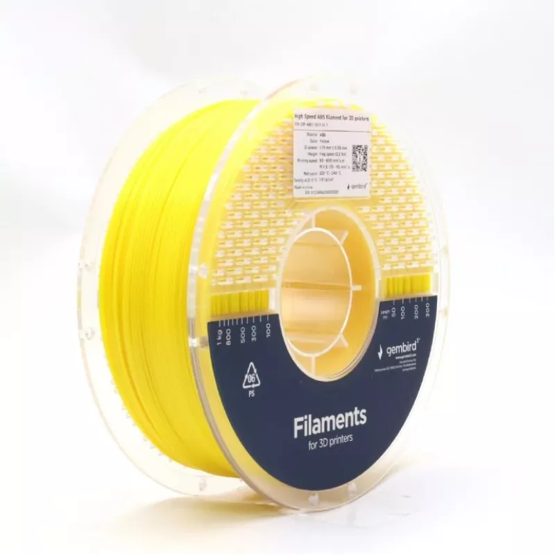 3D printimisfilament Gembird ABS 1.75 mm kollane 1 kg