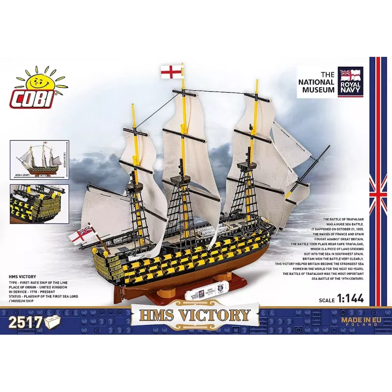 Ehituskomplekt Cobi HMS Victory — 2517 tükki, detailne ajalooline purjelaeva mudel
