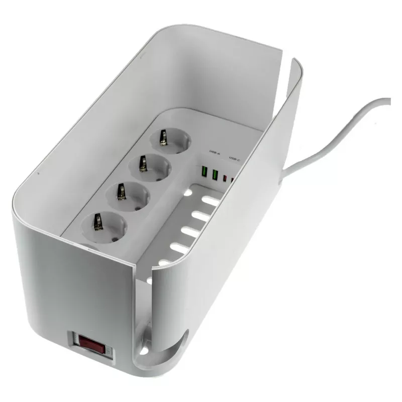 Pikendusjuhe RealPower PowerBox 522 1,5 m 5 pistikupesa Siseruumidesse Valge