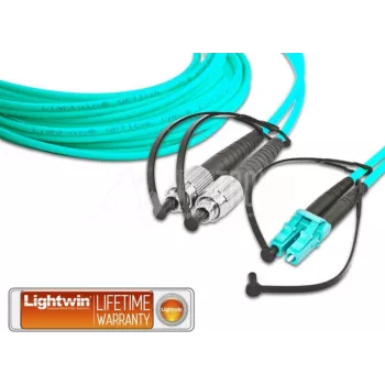Lightwin LDP-50 FC-LC 5.0 OM3 fiiberoptiline kaabel 5 m LSOH 2x FC 2x LC türkiissinine (LDP-50 FC-LC 5.0 OM3)