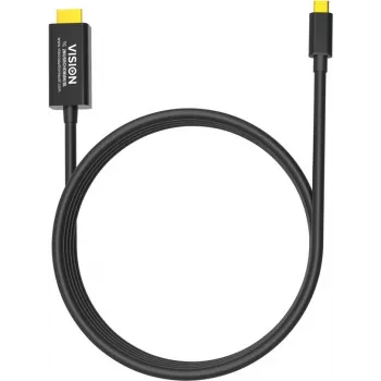 Mobiiltelefonikaabel Vision TC 2MUSBCHDMI8K/BL Must 2 m USB C