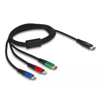 DeLOCK USB-laadimiskaabel 3 in 1 USB USB-C kuni Lightning Micro USB 1 m