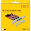 PCI Express x4 kaart DeLOCK 90492 USB USB-C USB Type-A