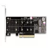 DeLOCK PCI Express x8 kaart 2 sisemise NVMe M.2 Key M pesaga – Bifurkatsiooniga madalprofiil