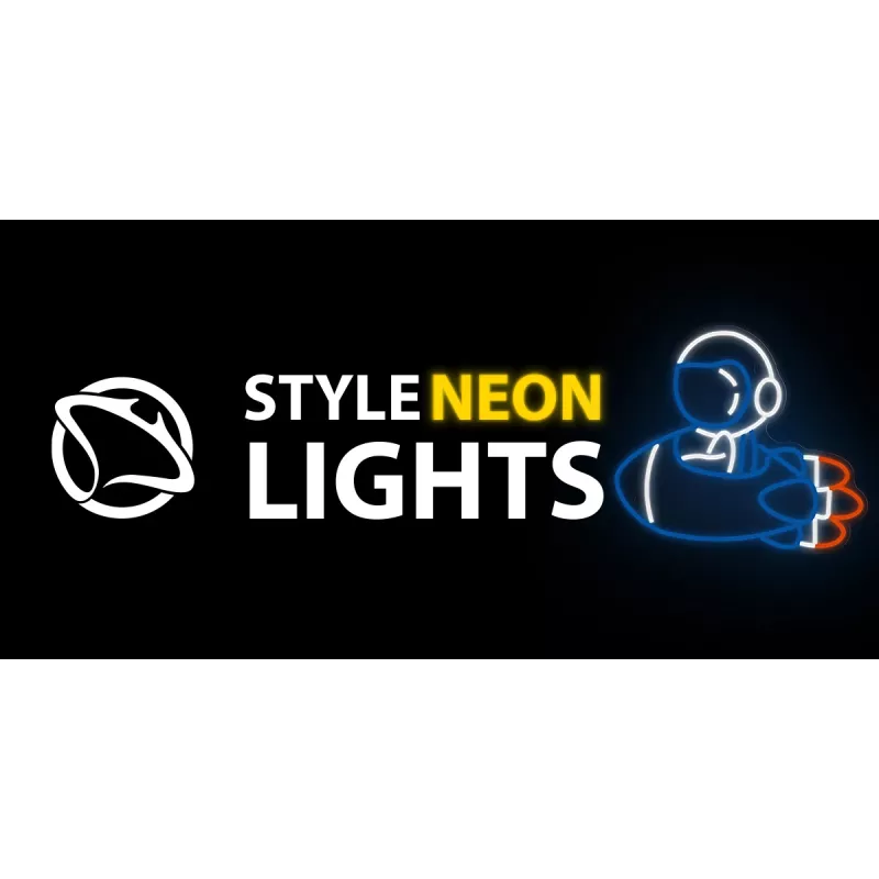 Dekoratiivne neoonvalgusti MANTA SNL90MT Style Neon Lights — Astronaut raketil motiiv