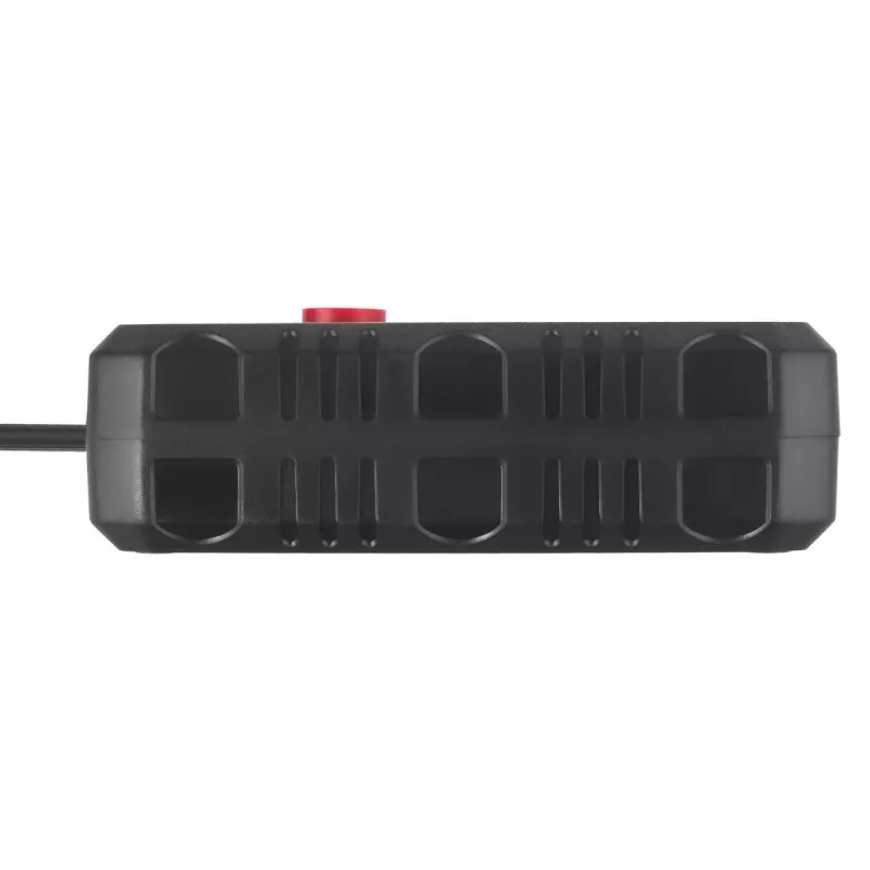 Pikendusjuhe MACLEAN MCE388 B — 2 pistikupesa, 3×USB A, 110–120 V 50/60 Hz, 2500 W, 3 m kaabel, must