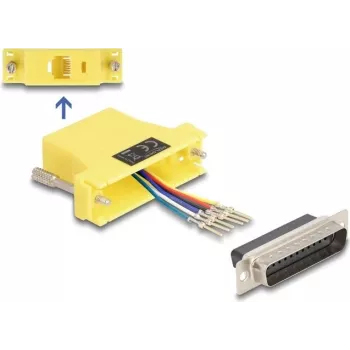 DeLOCK D-Sub 25 kontakti isane RJ12 emasele komplekt kollane