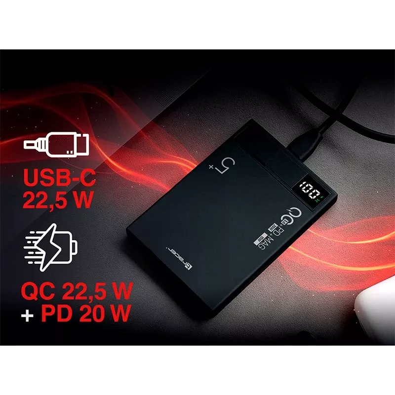 Tracer AirMag1 Lithium Polymer (LiPo) 5000 mAh juhtmevaba laadimine Must