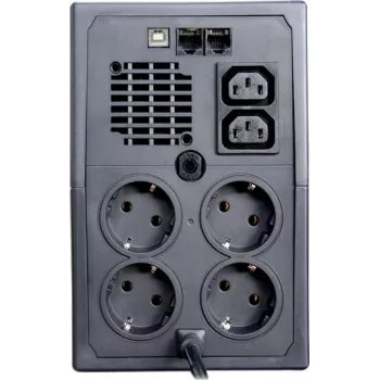 ORVALDI ID2K0CH katkematu toiteplokk Line-Interactive 2 kVA / 1200 W, 24 V, 9 Ah akud, LCD, USB, kompaktne must