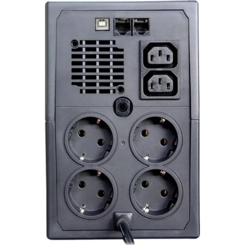 ORVALDI ID2K0CH katkematu toiteplokk Line-Interactive 2 kVA / 1200 W, 24 V, 9 Ah akud, LCD, USB, kompaktne must