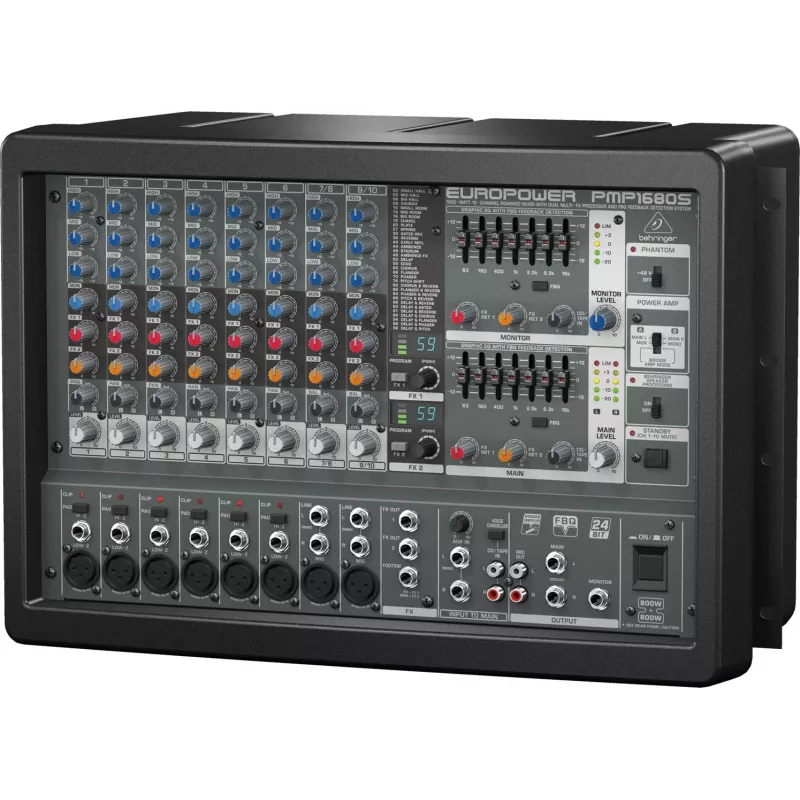 Behringer PMP1680S helimikser 10 kanalit 10 - 200000 Hz Must