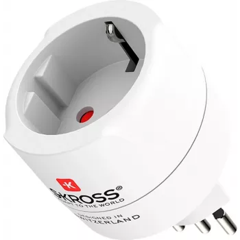 Reisiadapter SKROSS 1.500272-E — Euroopa Šveitsi/Itaalia/Brasiilia jaoks 2- ja 3-pooluselistele seadmetele