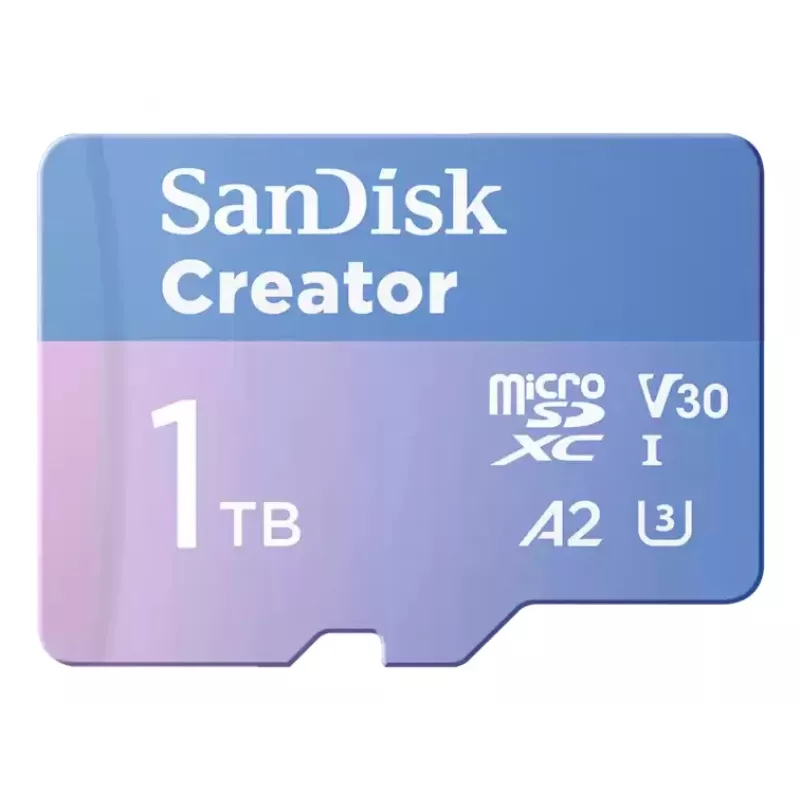SanDisk Creator MicroSD mälukaart 1TB, kiire andmeedastus kuni 190 MB/s
