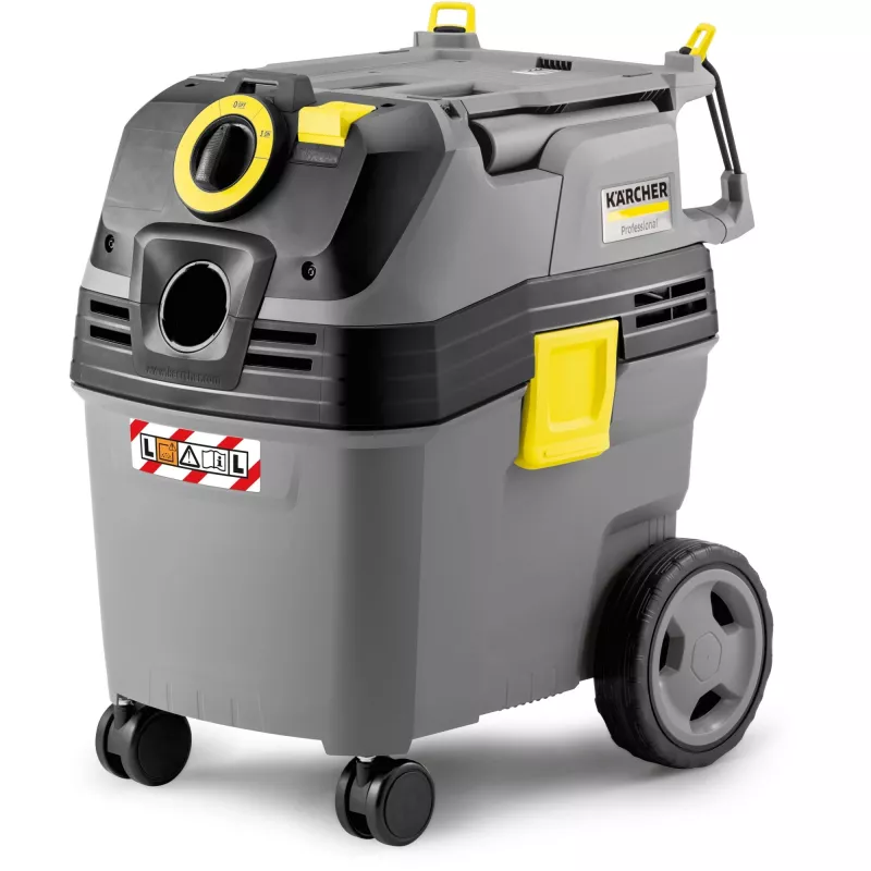 Trummel-tolmuimeja Kärcher NT 30/1 Ap L — kuiv ja märg, 30 L maht, 1380 W, 74 l/s õhuvool, 25,4 kPa