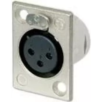 Neutrik NTR-NC3FP1 - -30 - 80 °C - Must - Hõbedane - UL 94 HB - IEC 61076-2-103 - IP 40 - IEC 68-2-20 (NC3FP-1)