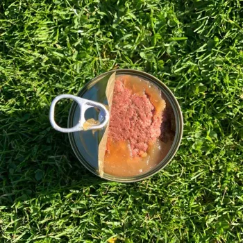 Märg koeratoit OLLO Pure Beef and roheline Tripe 400 g purk — täiskasvanud, valk 14,5%, rasv 11,9%, niiskus 69%