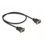 DeLOCK jadakaabel RS-232 D-Sub9 isane isasele 0,5 m must