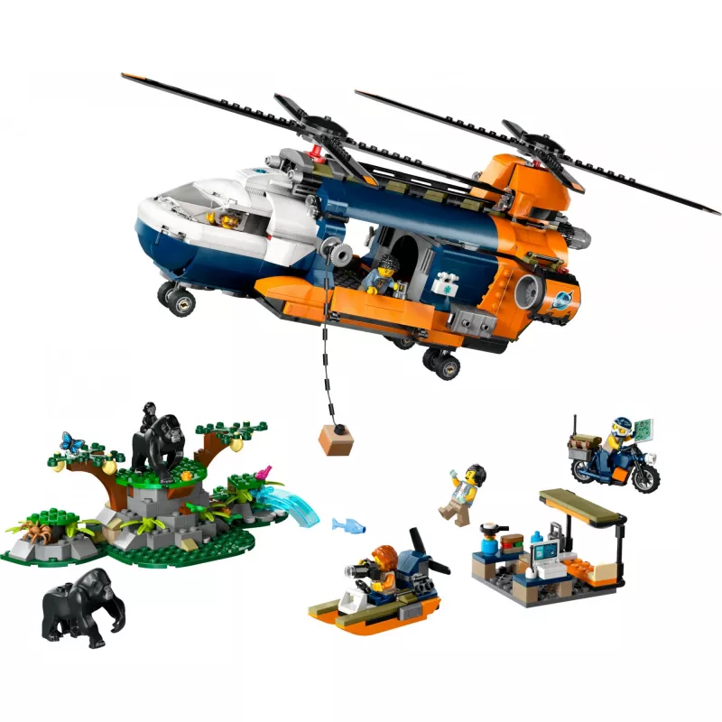 LEGO City 60437 Džungliuurija helikopter baaslaagris