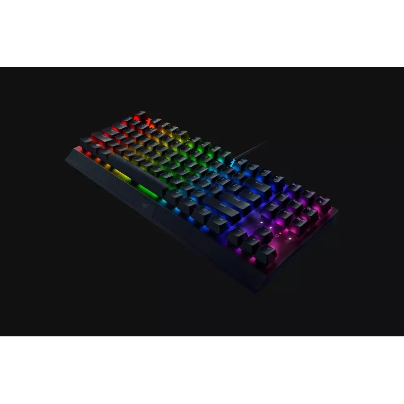 Mehaaniline mänguklaviatuur Razer MustWidow V3 Tenkeyless — USB, QWERTY US, Razer kollane lülitid, RGB-taustvalgustus, must