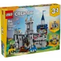 Ehitusmänguasi LEGO Creator 3-in-1 keskaegse rüütli lossi komplekt 31168 — 1371 tükki, 6 minifiguuri, vanusele 9+