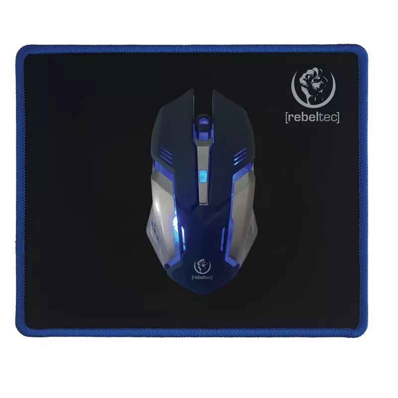 Klaviatuur ja hiir komplektis Rebeltec SHERMAN Gaming USB QZERTY Inglise Must