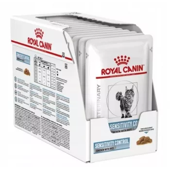 Märg kassitoit Royal Canin Sensitivity Control Kana riisiga, täiskasvanutele, 12 x 85 g, 79,4% niiskust