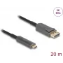 Aktiivne optiline kaabel DELOCK USB-C - DisplayPort 20 m, mudel 81607