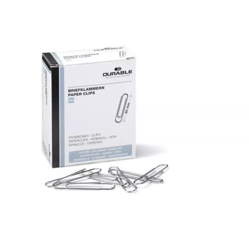 Metallist kirjaklambrid Durable 122425, 100 tk