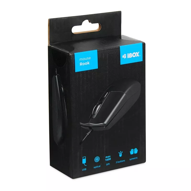 IBox IMOF010 hiir universaalne mõlemakäeline USB tüüp-A optiline 1600 DPI