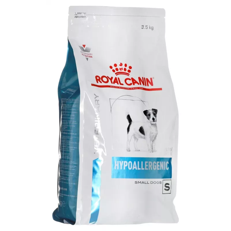 Kuiv koeratoit Royal Canin Hypoallergenic Small Breed 3,5 kg — täiskasvanud väikesed koerad, valk 24%, rasv 16%