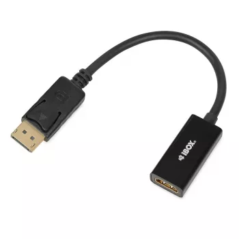 DisplayPort-HDMI-kaabliadapter IBOX iadp4k — DisplayPort (isa) HDMI-le (ema), sirged pistikud, 4K tugi, hõbedane