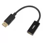 DisplayPort-HDMI-kaabliadapter IBOX iadp4k — DisplayPort (isa) HDMI-le (ema), sirged pistikud, 4K tugi, hõbedane