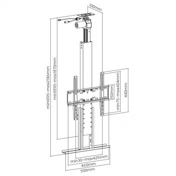 Laetelerikinnitus MACLEAN MC-976 32–55-tollistele ekraanidele, VESA kuni 400×400, max koormus 50 kg