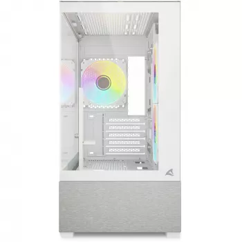 Sharkoon MK7 ARGB mATX korpus 2x klaasiga valge