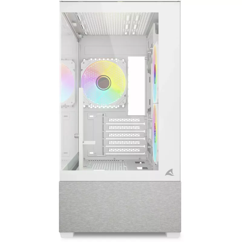 Sharkoon MK7 ARGB mATX korpus 2x klaasiga valge