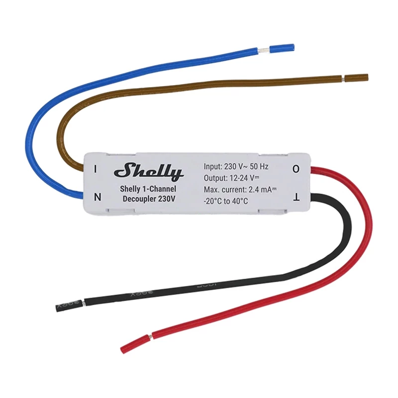 Shelly Decoupler 1-kanaliline sidur 230V