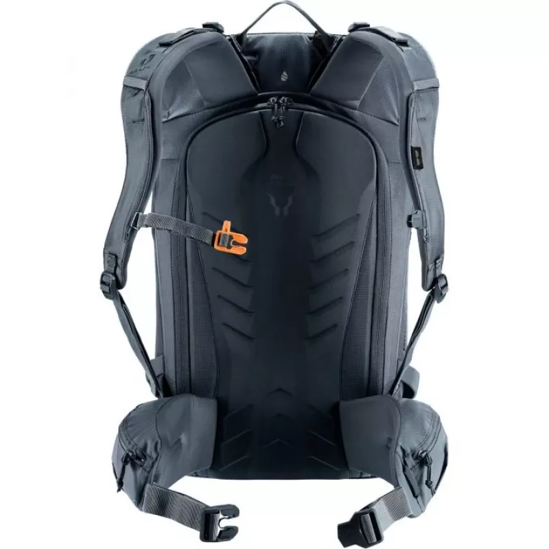 Seljakott DEUTER Freerider Pro 34+ — tehniline freeride-suusamatkade seljakott, 34 l, must, kiivrihoidik, puusavöö