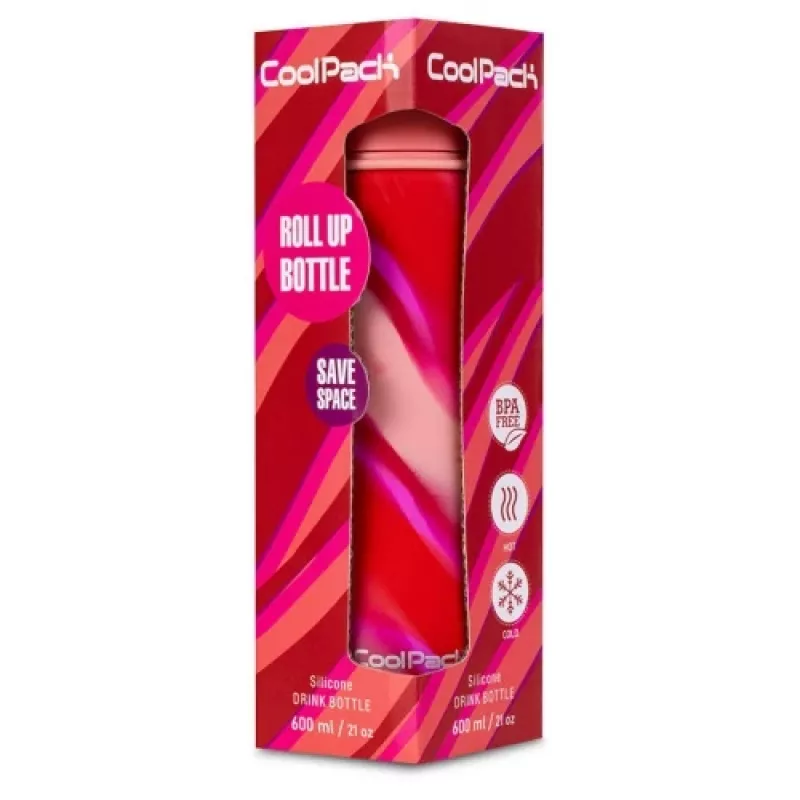 COOLPACK Silikoon veepudel Pump 600 ml Tüdrukutele Roosa