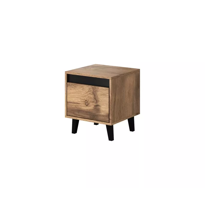 Öökapikeste komplekt cama meble NORD, 2 tk, 40×38×45 cm, tamm wotan/antratsiit, 1 sahtel, 16 mm raam