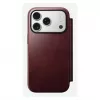 Mobiiltelefoni ümbris Nomad Modern Leather Folio Apple iPhone 17 Pro jaoks, 6,3 tolli (16 cm), nahk, burgundia