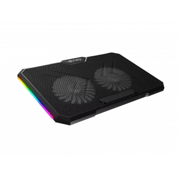 FURY GUNBAI G3 sülearvuti jahutuspadi 14.1–17.3 tollile, 2 ventilaatoriga, RGB-valgustus, 2× USB