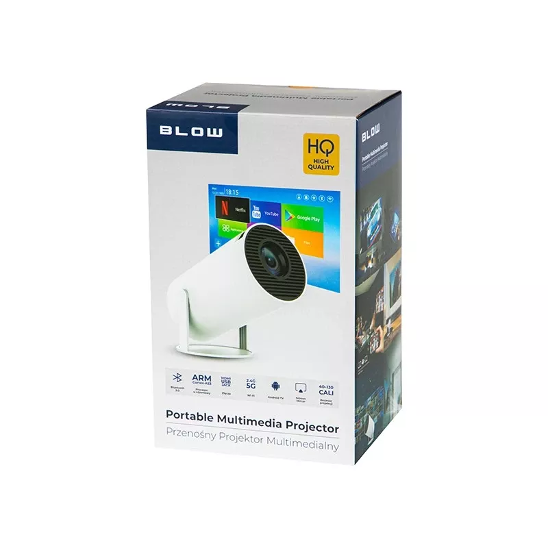 Projektor WiFi kaugjuhtimisega Android TV 130 tolli 4K Full HD HY300 Pro LED