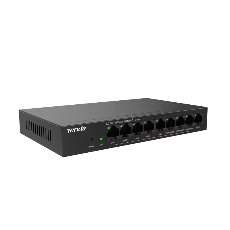 Juhtmega ruuter Tenda G0-8G-PoE Gigabit Ethernet must