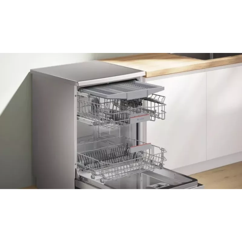 Eraldiseisev nõudepesumasin Bosch SMS4EVI04E — 13 komplekti, 44–46 dB, energiaklass D, 60×60×84,5 cm