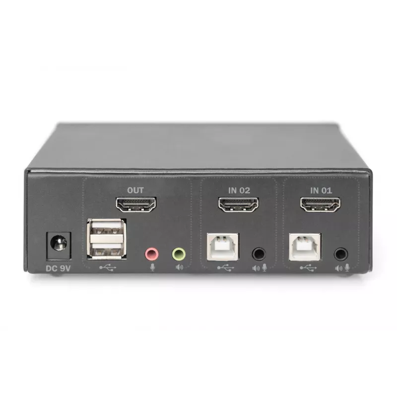 KVM-lüliti Digitus 2-pordine üksikkuvar 4K HDMI