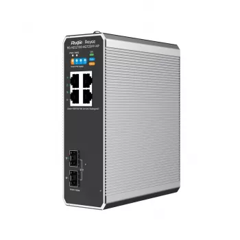 Hallatav L2 võrgulüliti RUIJIE RG-NIS2100-4GT2SFP-HP — 4× gigabitine RJ45, 2× SFP, PoE++ (180 W), raami/seina/DIN-liistule paigaldatav