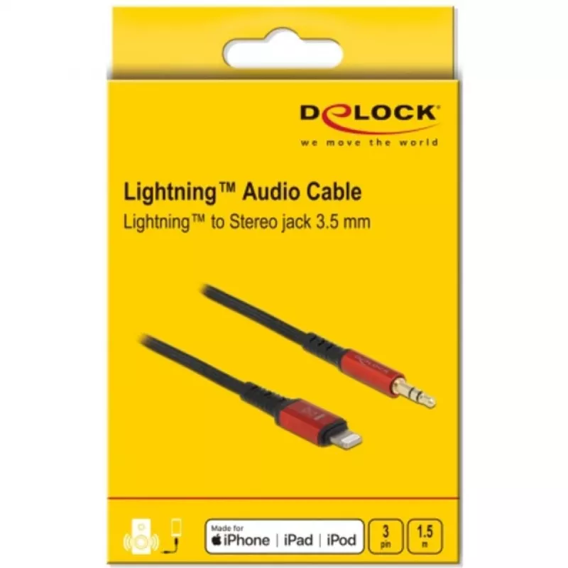 Audio kaabel DeLOCK 86587 1.5m 3.5mm Lightning Must